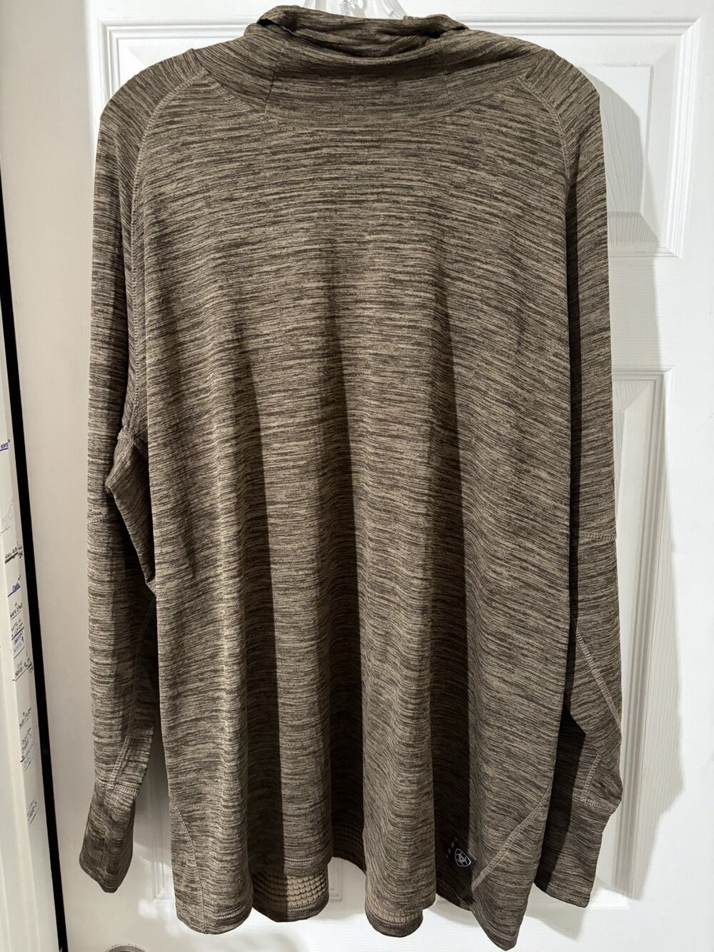 Ariat Rebar Hoodie Mens Sz 3XL Gridwork Balaclava Baselayer Thermal Brown